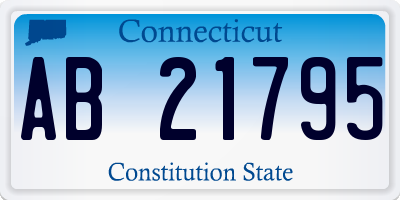 CT license plate AB21795