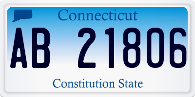 CT license plate AB21806