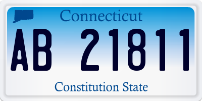 CT license plate AB21811