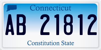 CT license plate AB21812