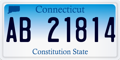 CT license plate AB21814