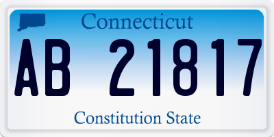 CT license plate AB21817