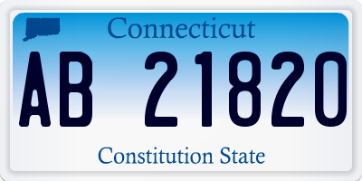 CT license plate AB21820