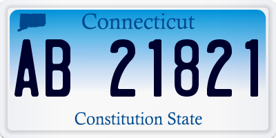 CT license plate AB21821