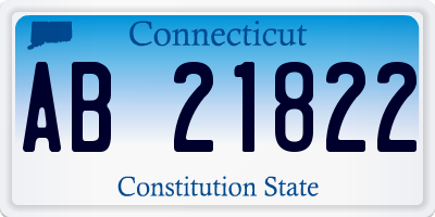 CT license plate AB21822