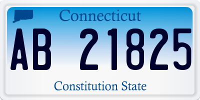 CT license plate AB21825