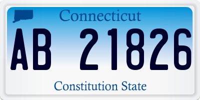 CT license plate AB21826