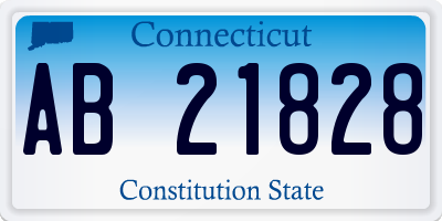 CT license plate AB21828