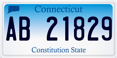 CT license plate AB21829