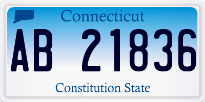 CT license plate AB21836