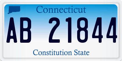 CT license plate AB21844