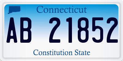 CT license plate AB21852