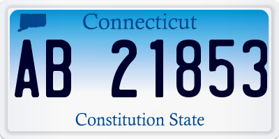 CT license plate AB21853