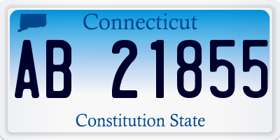 CT license plate AB21855