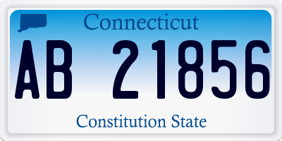 CT license plate AB21856