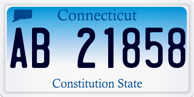 CT license plate AB21858