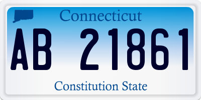 CT license plate AB21861