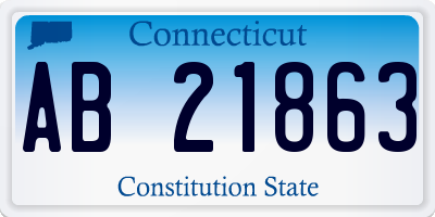 CT license plate AB21863