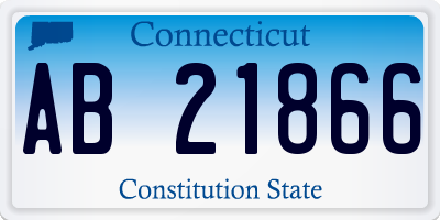 CT license plate AB21866