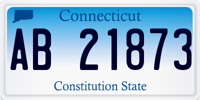 CT license plate AB21873