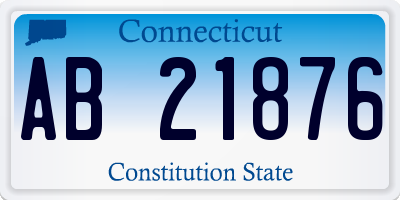 CT license plate AB21876