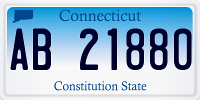 CT license plate AB21880