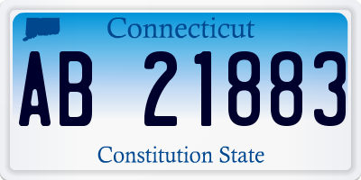 CT license plate AB21883