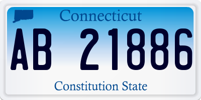 CT license plate AB21886