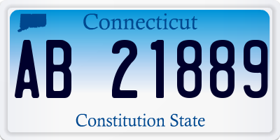 CT license plate AB21889