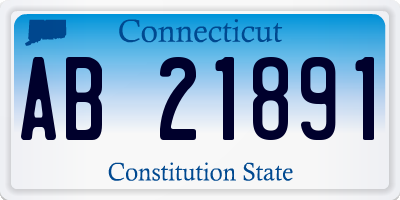 CT license plate AB21891