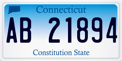 CT license plate AB21894