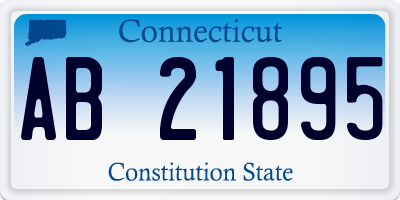 CT license plate AB21895