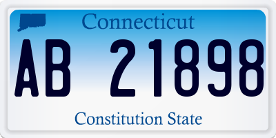 CT license plate AB21898