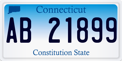 CT license plate AB21899