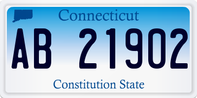 CT license plate AB21902