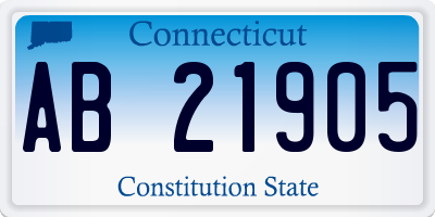 CT license plate AB21905