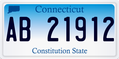 CT license plate AB21912