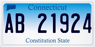 CT license plate AB21924