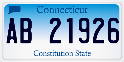 CT license plate AB21926