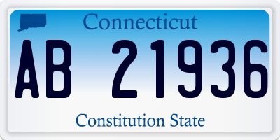 CT license plate AB21936