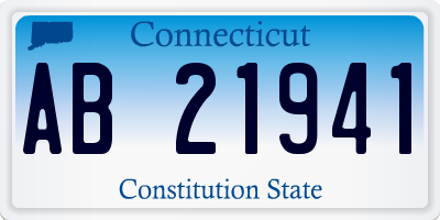 CT license plate AB21941