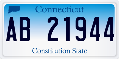 CT license plate AB21944