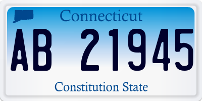 CT license plate AB21945