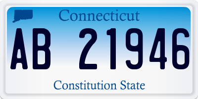 CT license plate AB21946