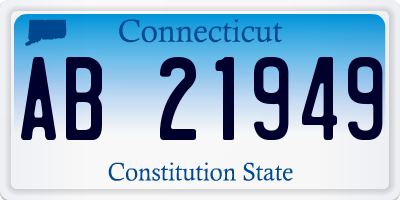 CT license plate AB21949