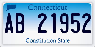 CT license plate AB21952