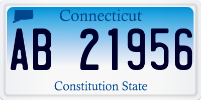 CT license plate AB21956