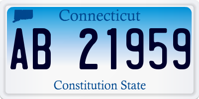 CT license plate AB21959