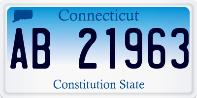 CT license plate AB21963