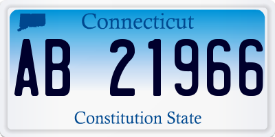 CT license plate AB21966